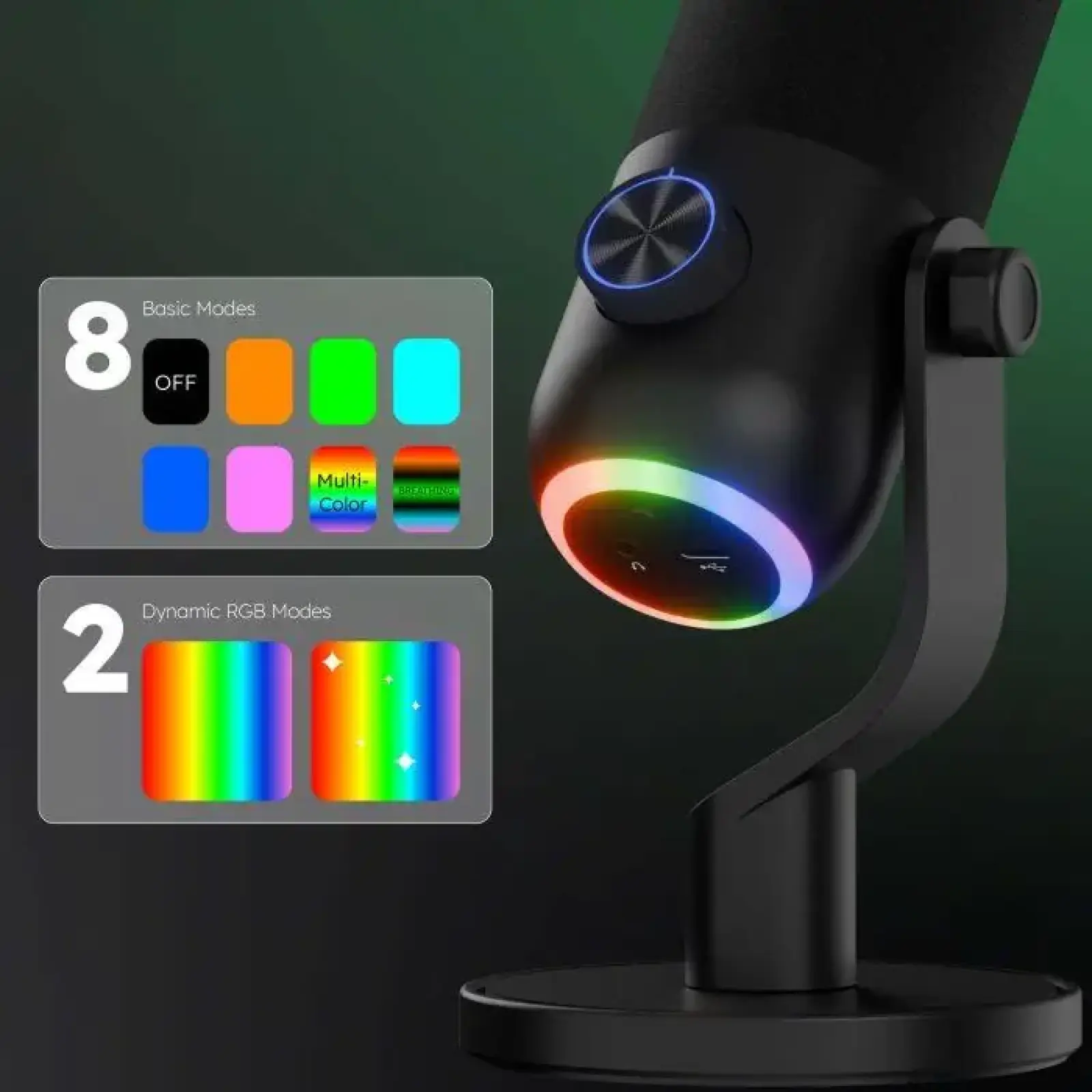 Мікрофон Streamplify MIC MINI-48-RGB-ST, чорний (SPMC-MM1C327.11) UA