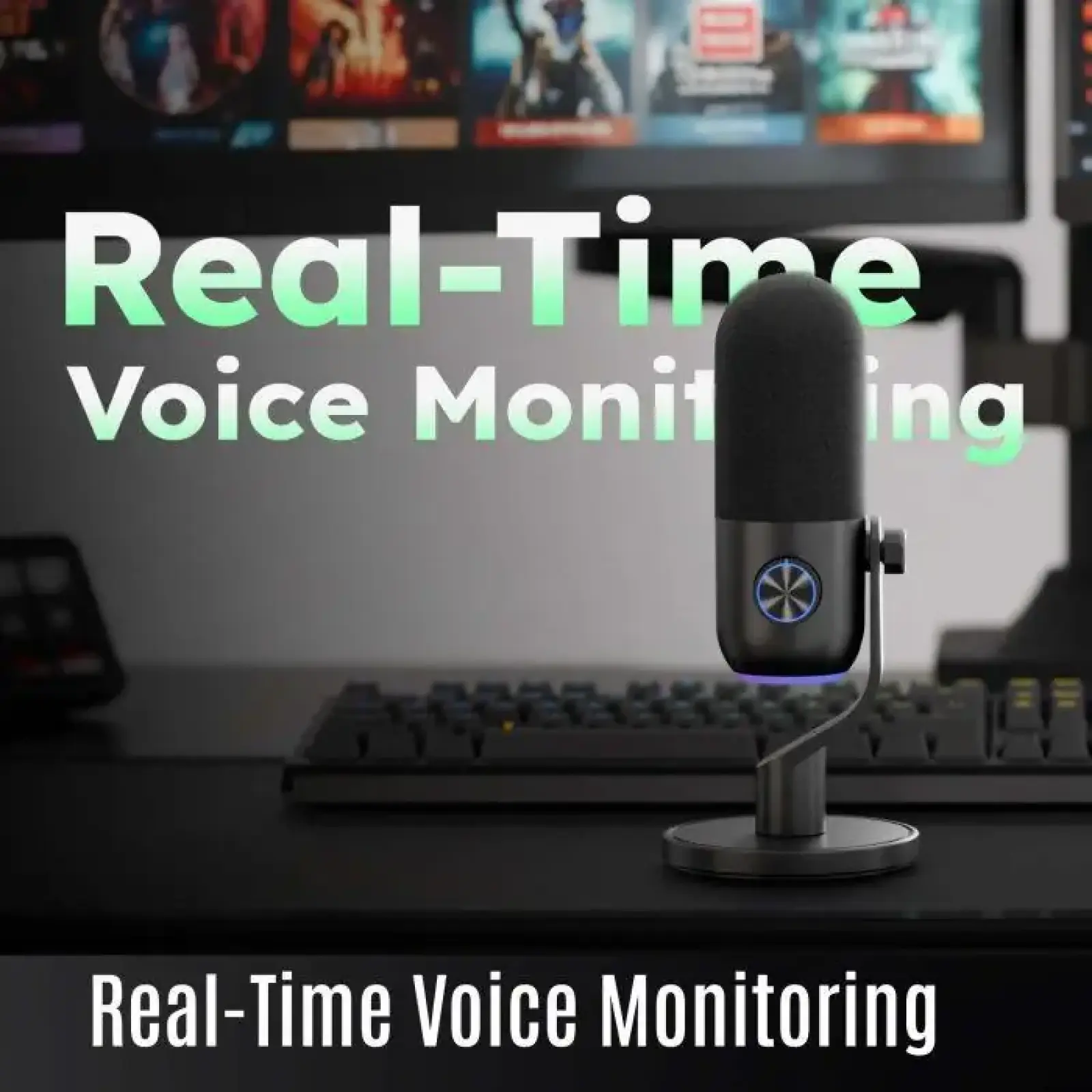 Мікрофон Streamplify MIC MINI-48-RGB-ST, чорний (SPMC-MM1C327.11) UA