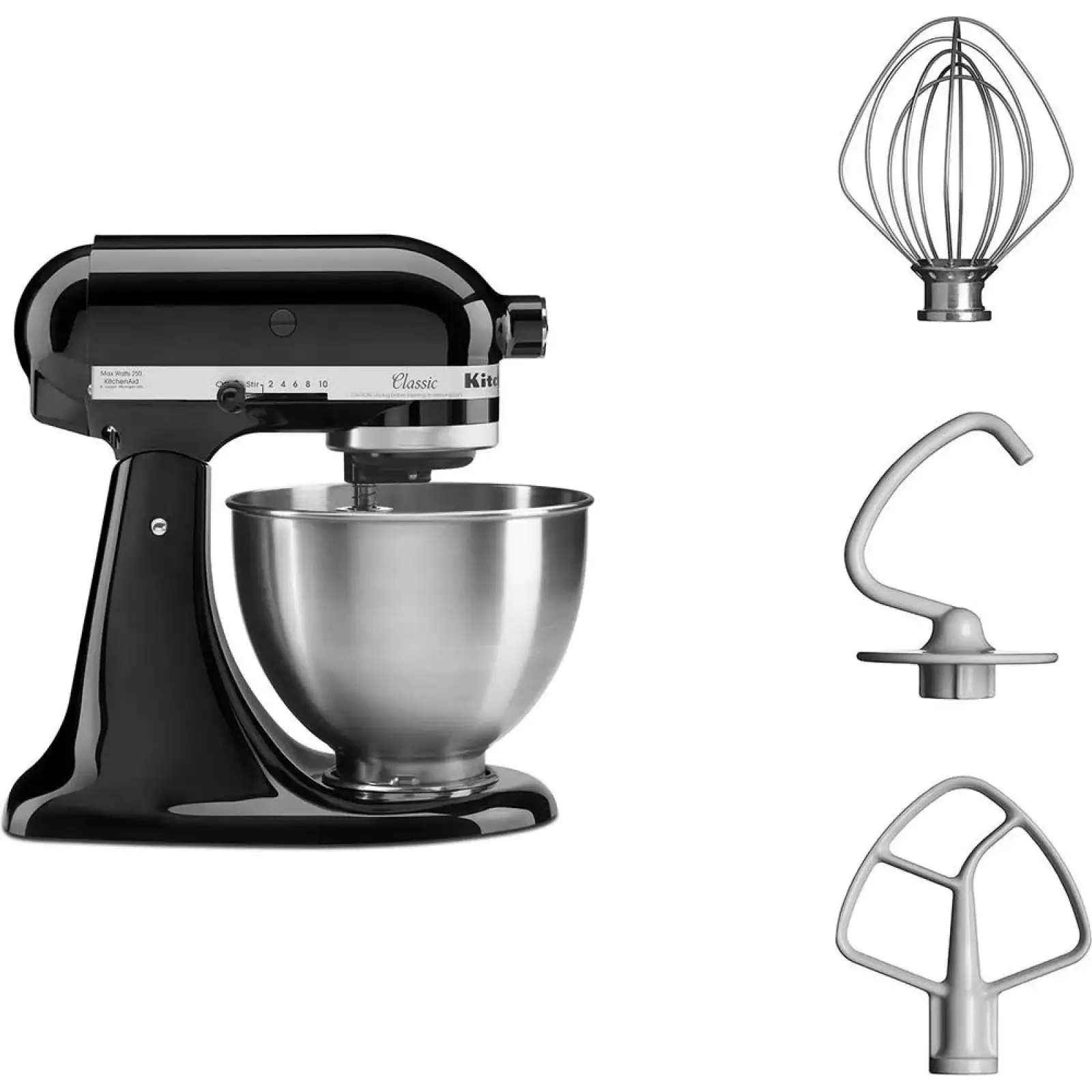 Кухонна машина KitchenAid CLASSIC 4,3 л 5K45SSEOB з відкидним блоком чорний UA