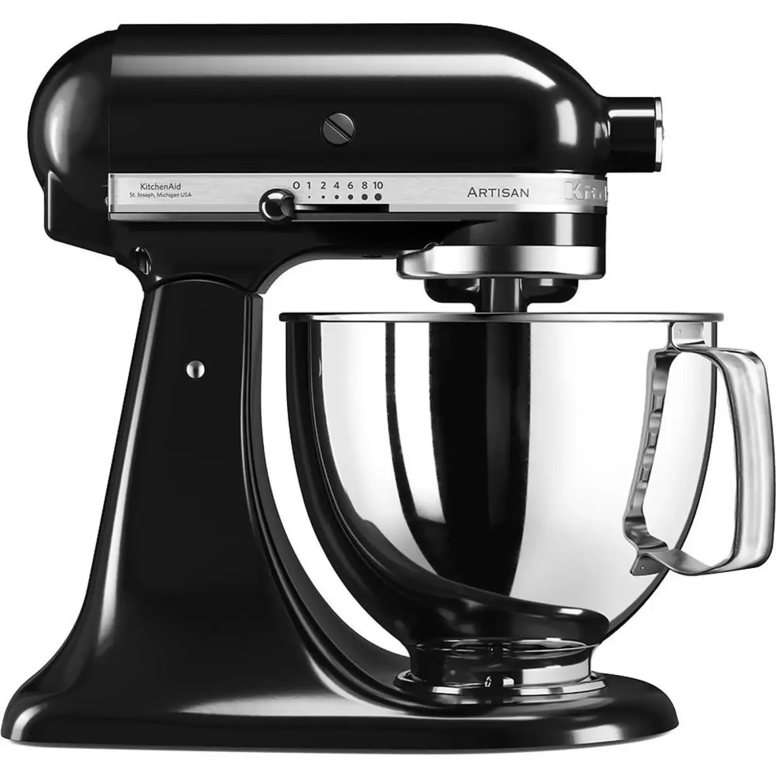 Кухонна машина KitchenAid Artisan 4,8 л 5KSM125EOB з відкидним блоком чорний UA