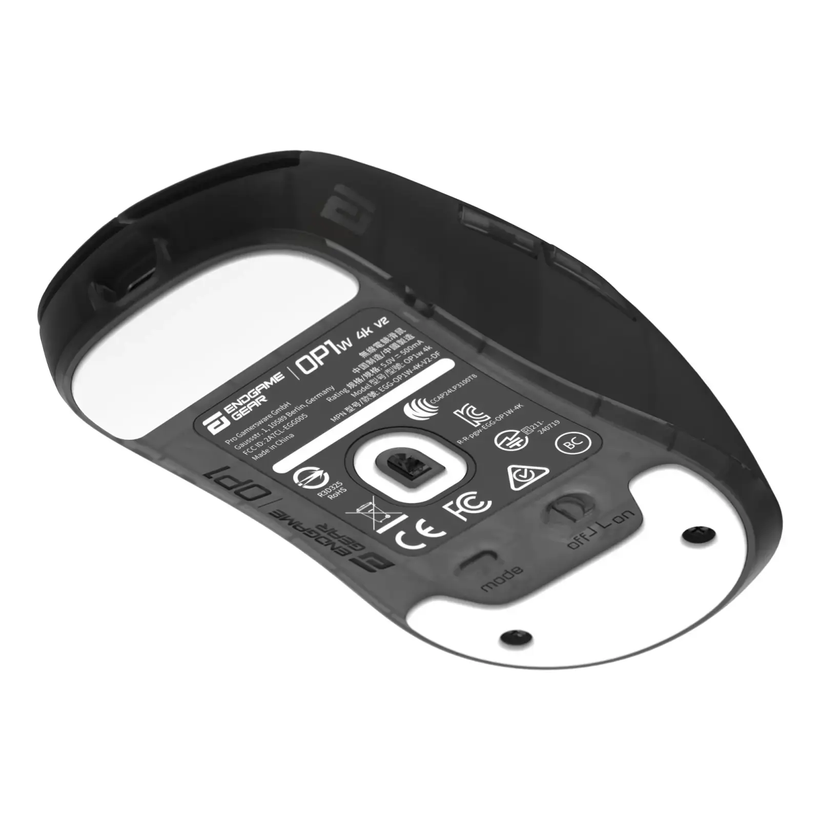 Миша ігрова бездротова Endgame Gear OP1w 4k v2, чорний (прозорий) (PGW-EG-MOU-073) UA