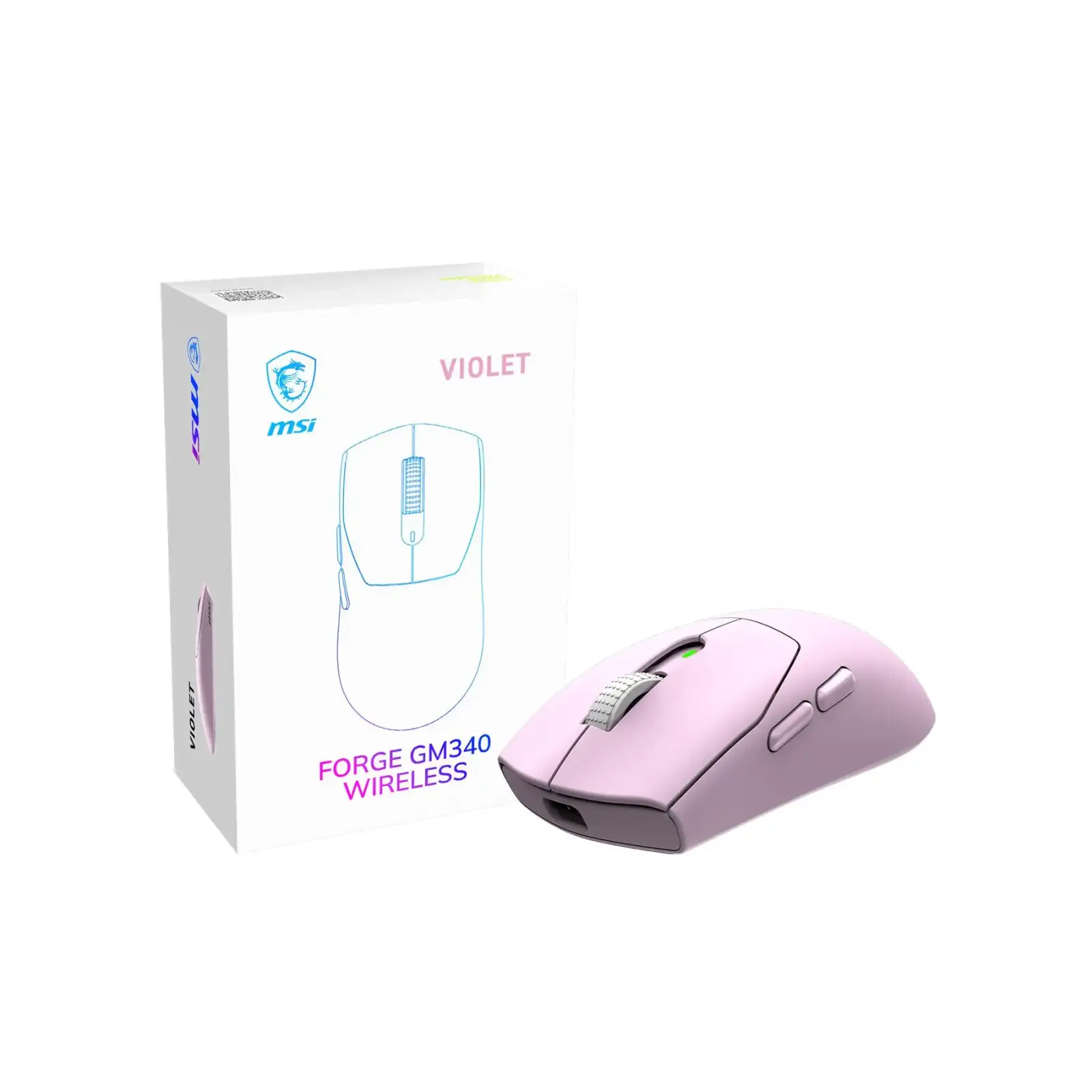 Миша бездротова MSI FORGE GM340, рожевий (FORGE GM340 W VIOLET) UA