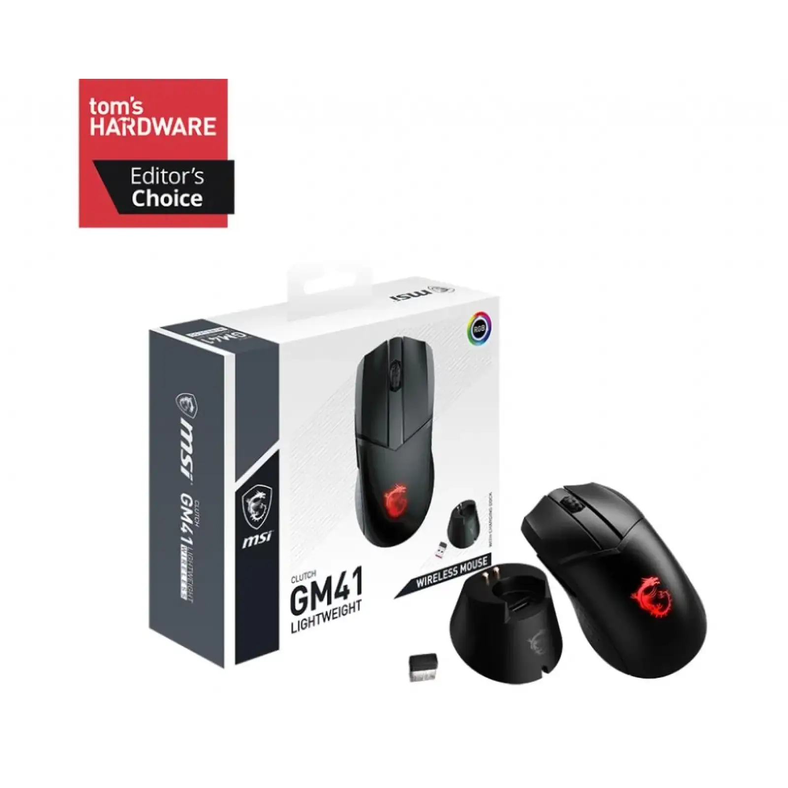 Мышь USB OPTICAL GAMING CLUTCH GM41 LIGHT WIRELESS MSI UA