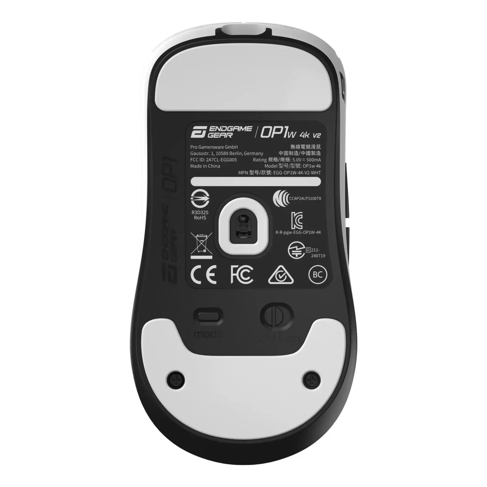 Миша ігрова бездротова Endgame Gear OP1w 4k v2, білий (PGW-EG-MOU-072) UA