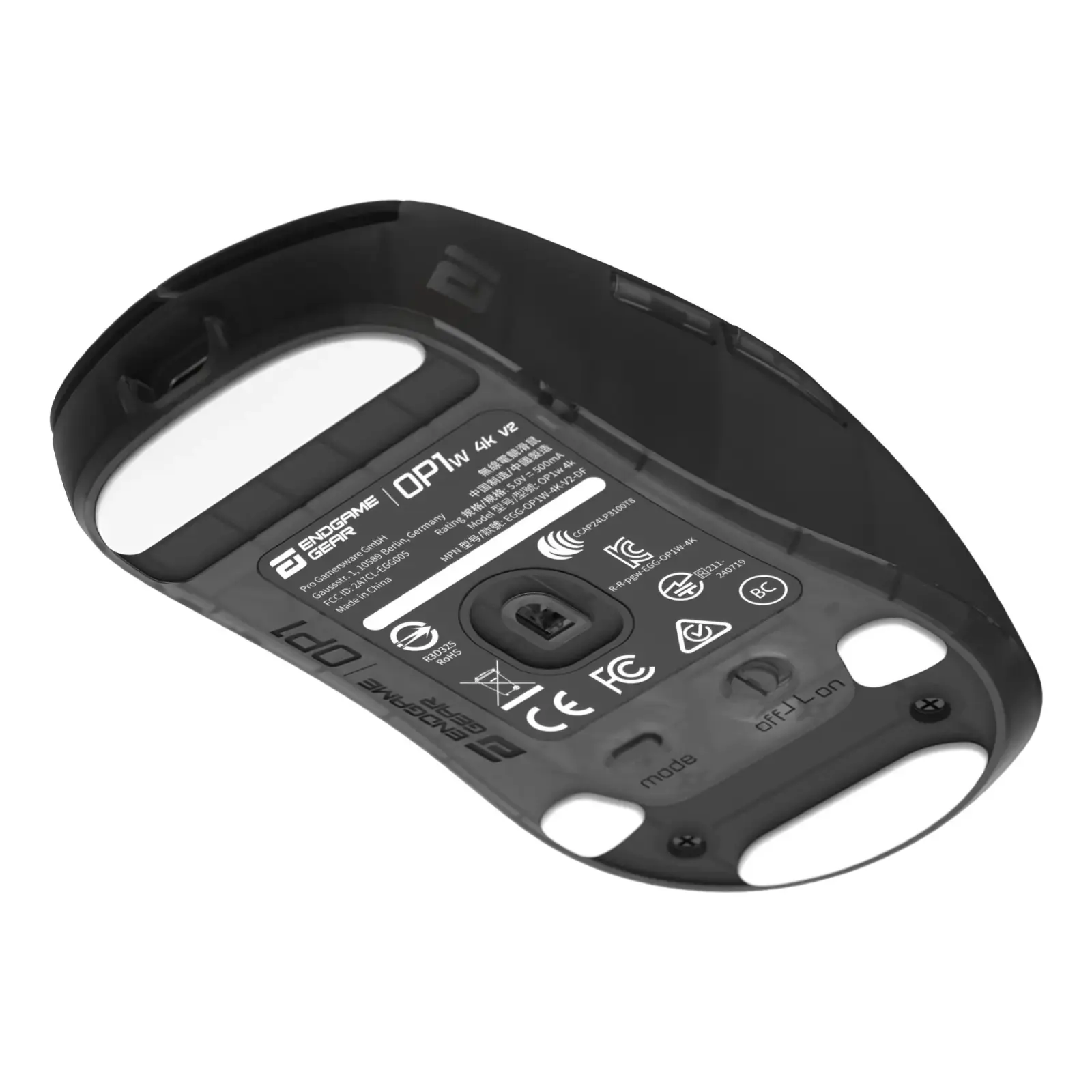 Миша ігрова бездротова Endgame Gear OP1w 4k v2, чорний (прозорий) (PGW-EG-MOU-073) UA