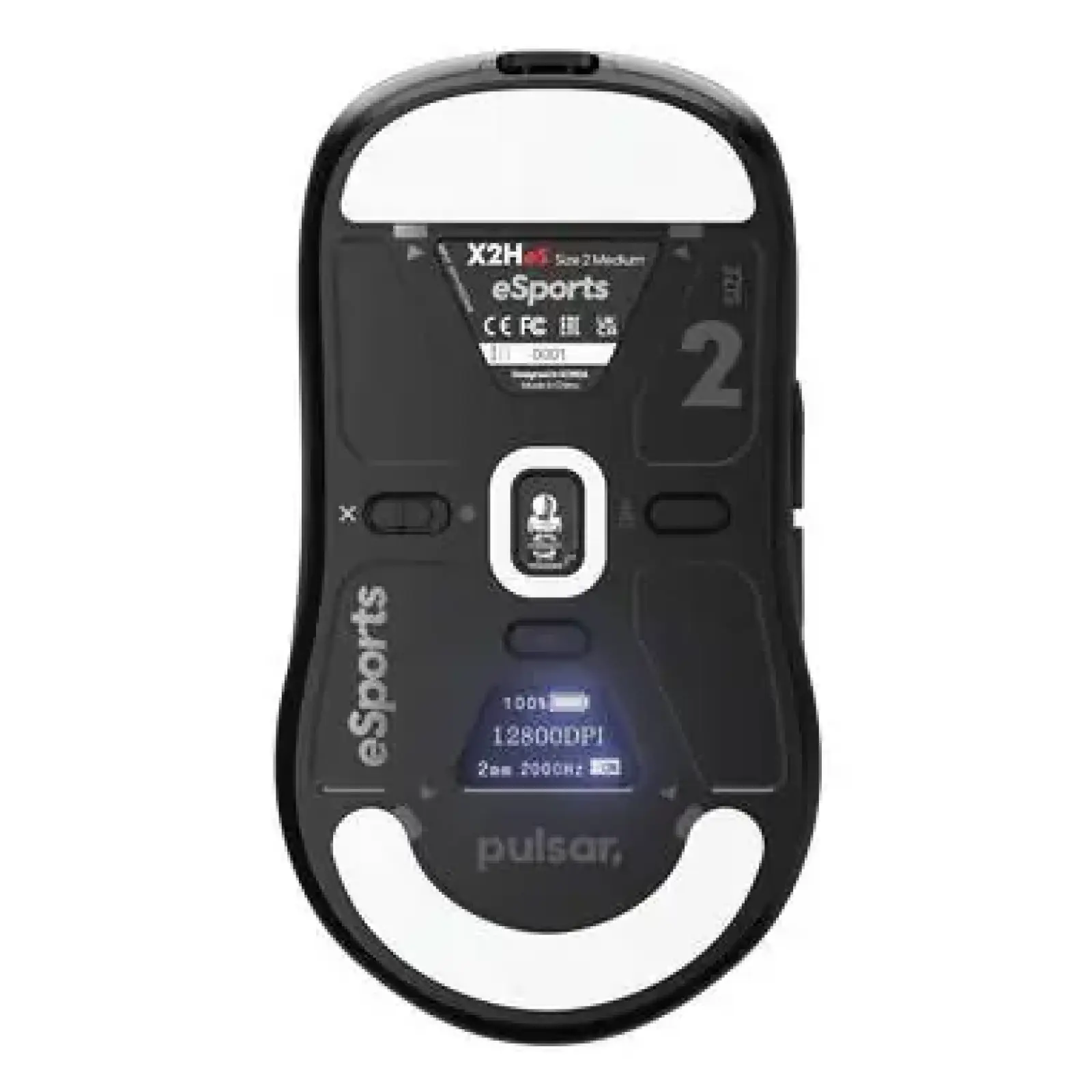 Миша бездротова PULSAR X2H v3 eS Size2 8K чорна (PX2H3ES21) UA