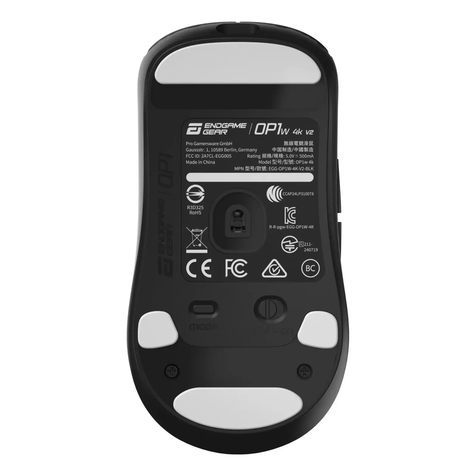 Миша ігрова бездротова Endgame Gear OP1w 4k v2, чорний (PGW-EG-MOU-071) UA