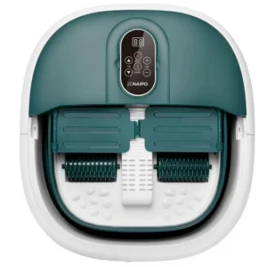 Спа-масажер NAIPO Foot Spa Massager для ніг з підігрівом, вібрацією та функцієюмасажу Шиатцу з дістанційним керуванням Green NPFT-SPA02 UA