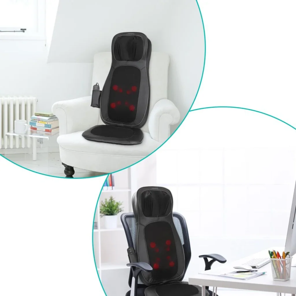 Масажна накидка на крісло Naipo Neck and Back з підігрівом і вібрацією MGBK-C2030 (Black) UA