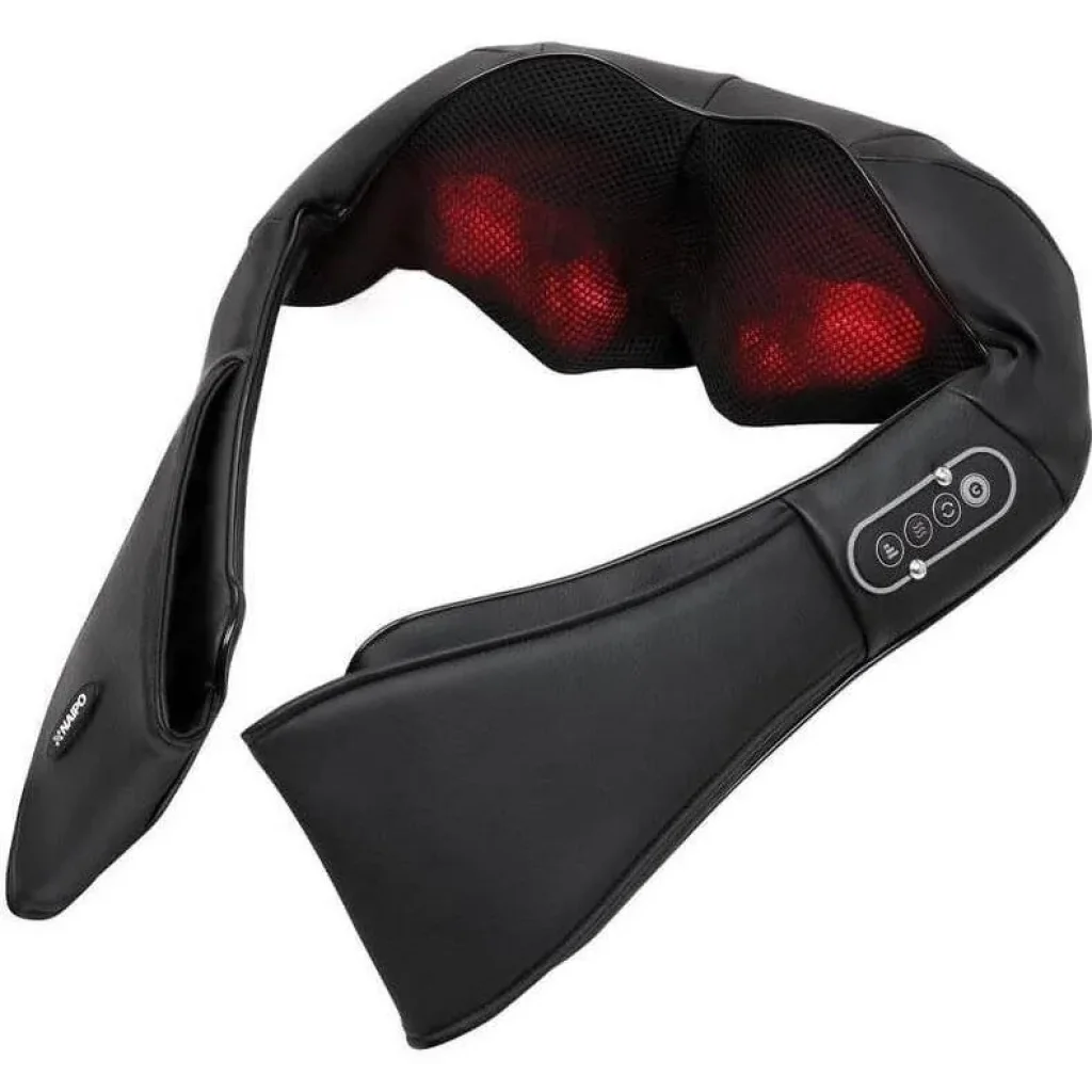 Масажер NAIPO Shoulder & Neck Massager with Shiatsu Kneading Massage and Heat з підігрівом для шиї з функціями масажу Шиатцу та 3D-обертанням MGS-150DC UA