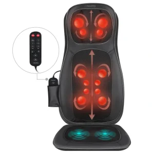 Масажна накидка на крісло Naipo Neck and Back з підігрівом і вібрацією MGBK-C2030 (Black) UA