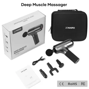 Масажер перкусійний ручний NAIPO Massage Gun для тіла без підігріву NP-MG02 UA