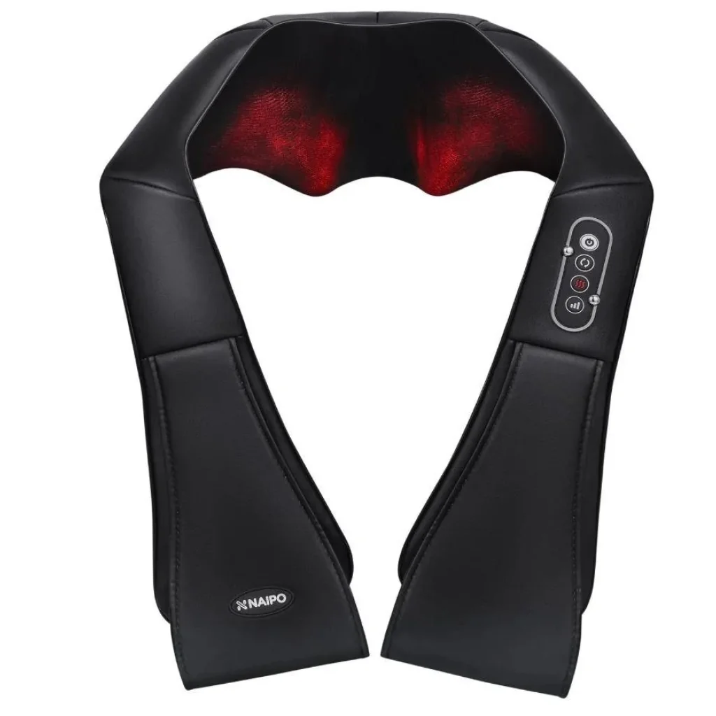 Масажер NAIPO Shoulder & Neck Massager with Shiatsu Kneading Massage and Heat з підігрівом для шиї з функціями масажу Шиатцу та 3D-обертанням MGS-150DC UA