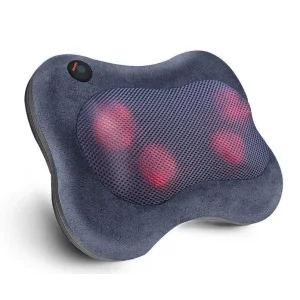 Масажна подушка NAIPO Back and Neck (Ultra-soft Plush Fabric) для спини та шиї з підігрівом та додатковою функцією масажу Шиатцу MGP-129M UA