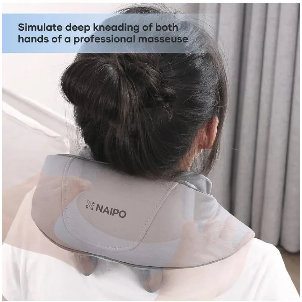 Масажер NAIPO Neck and Shoulder Massager oFree для шиї та плечей з підігрівом і регульованими ремінцями MGS-2301 UA