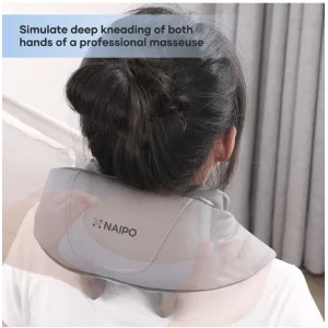 Масажер NAIPO Neck and Shoulder Massager oFree для шиї та плечей з підігрівом і регульованими ремінцями MGS-2301 UA