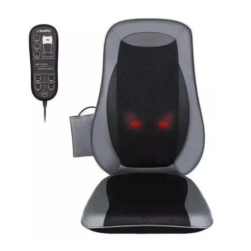 Масажна накидка на крісло NAIPO Neck & Back Massager з підігрівом, вібрацією та функцією масажу Шиатцу MGBK-2606H UA