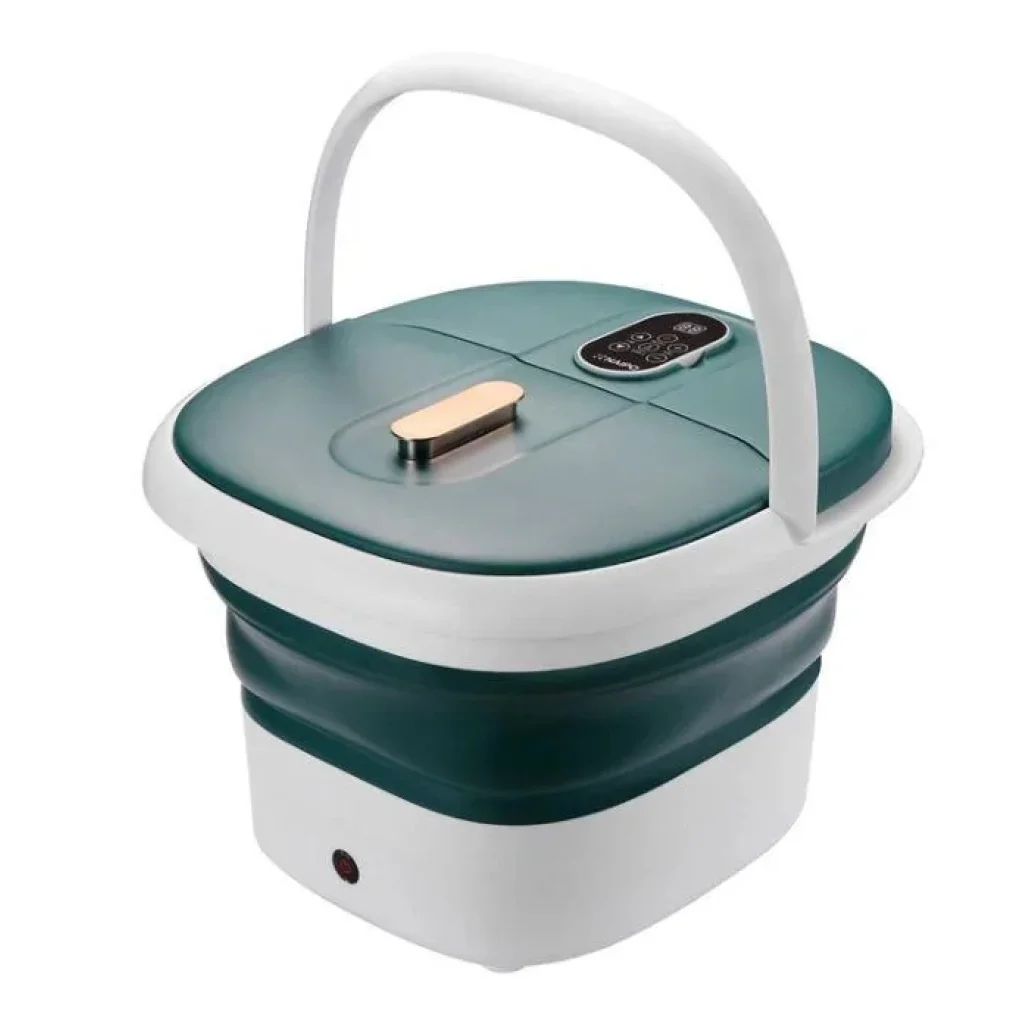Спа-масажер NAIPO Foot Spa Massager для ніг з підігрівом, вібрацією та функцієюмасажу Шиатцу з дістанційним керуванням Green NPFT-SPA02 UA