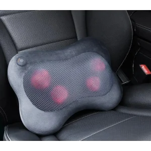 Масажна подушка NAIPO Back and Neck (Ultra-soft Plush Fabric) для спини та шиї з підігрівом та додатковою функцією масажу Шиатцу MGP-129M UA