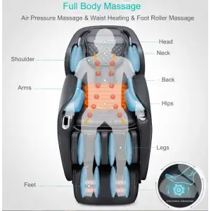 Масажне крісло Naipo MGC-A350 Full Body Music Massage Chair з масажем для ніг Black MGC-A350 UA