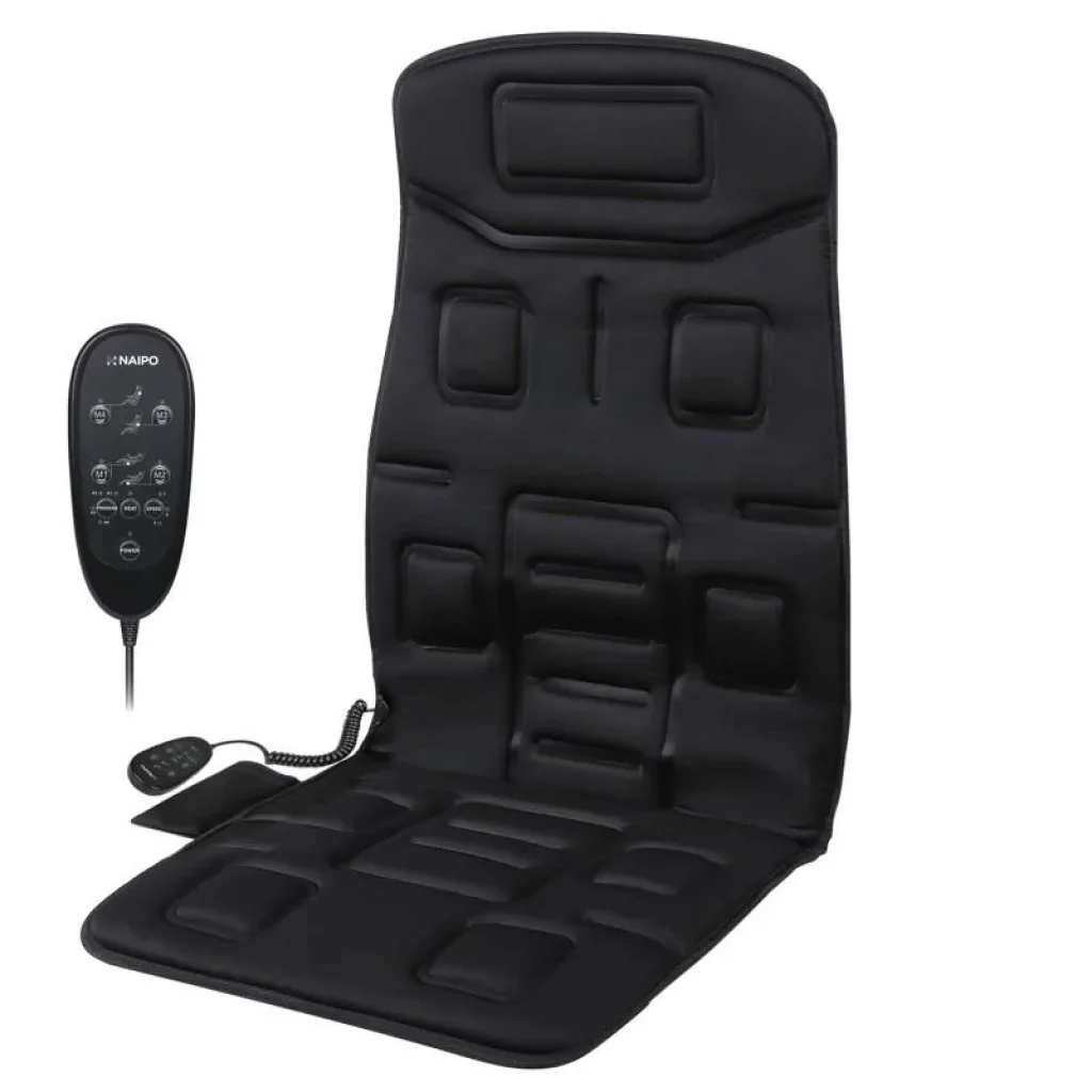 Масажна накидка на крісло NAIPO Portable Seat Cushion with Vibration and Heat з підігрівом та вібрацією (MGC-168) UA