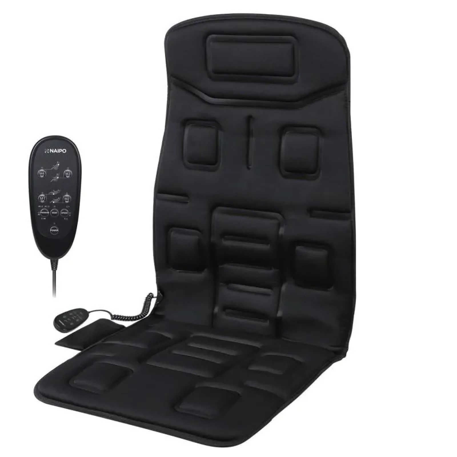Масажна накидка на крісло NAIPO Portable Seat Cushion with Vibration and Heat з підігрівом та вібрацією (MGC-168) UA
