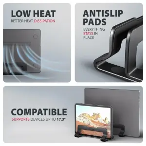 Вертикальна підставка для ноутбуків AXAGON STND-VB (розмір 10