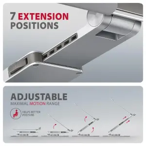 Підставка для ноутбуків AXAGON STND-LR стійка з попоротом на 360° (розмір 10