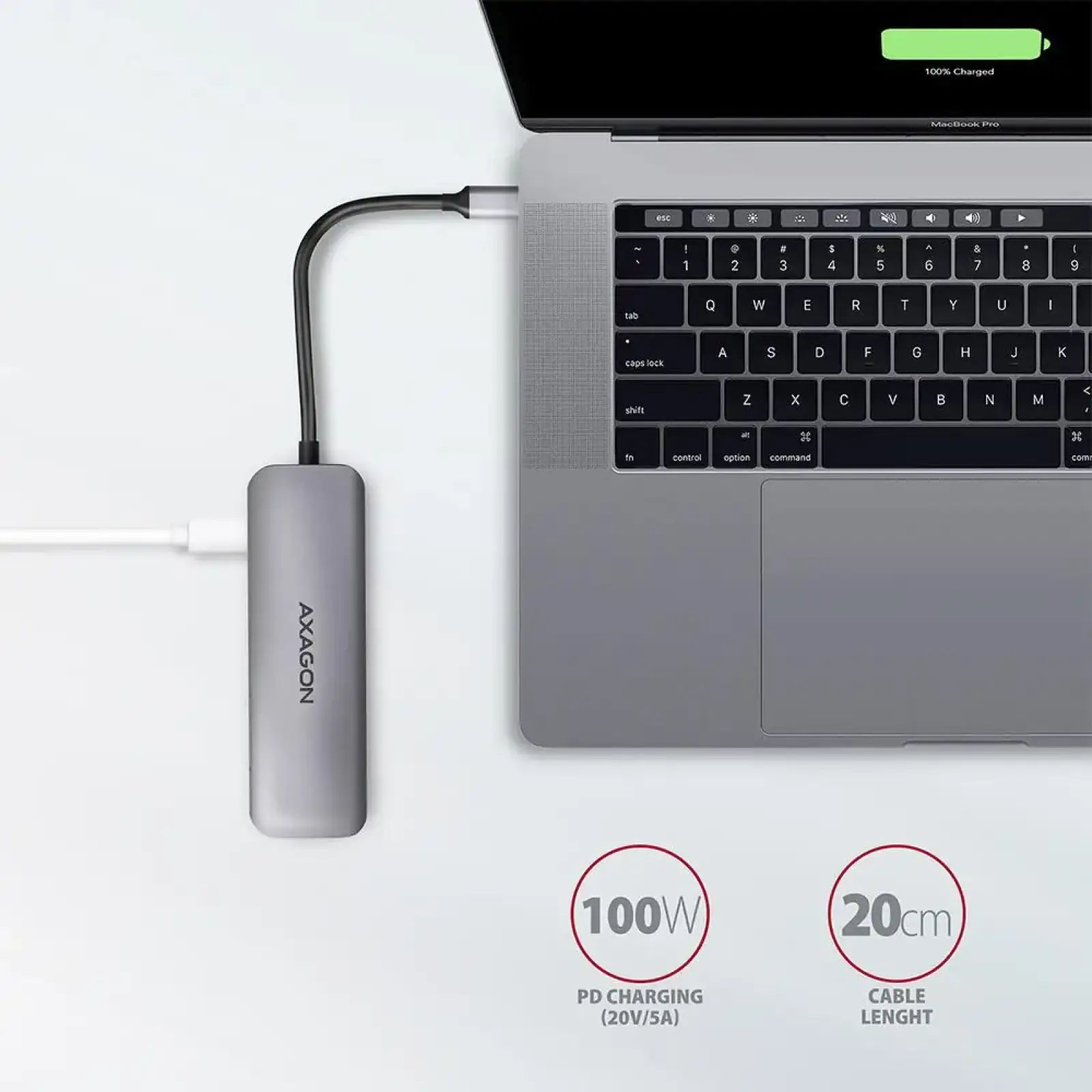 Хаб концентратор AXAGON HMC-5 SuperSpeed USB-C COMBO 5in1 hub, Сірий UA