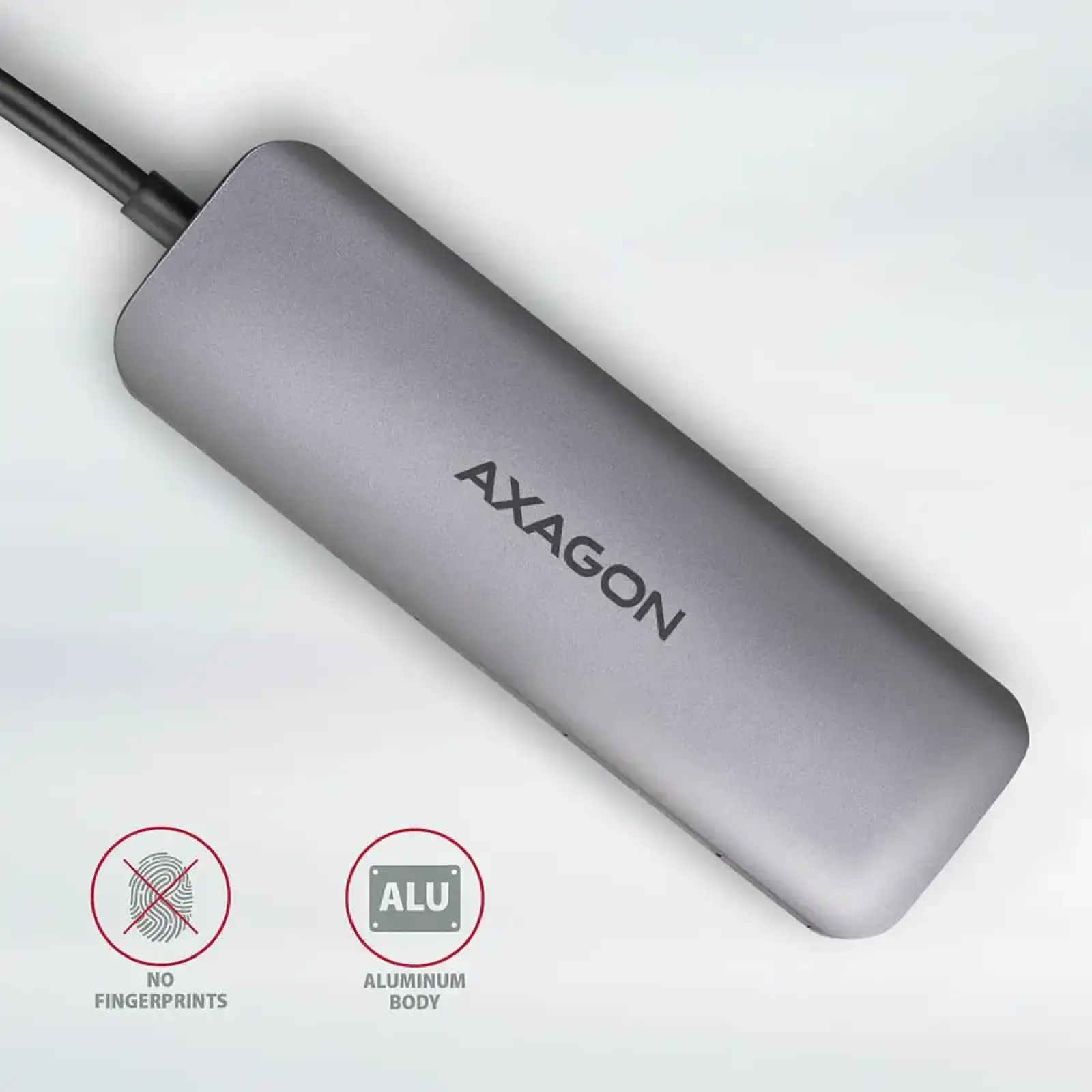 Хаб концентратор AXAGON HMC-5 SuperSpeed USB-C COMBO 5in1 hub, Сірий UA