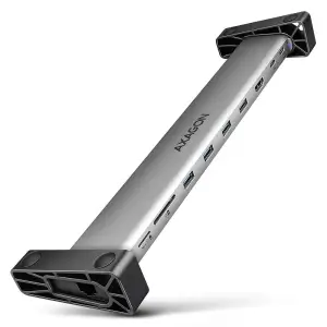 Хаб концентратор AXAGON HMC-10HLS USB-C 5Гбіт/с 9in1 hub, сірий UA