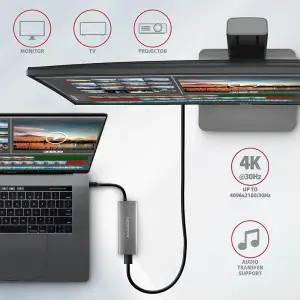 Хаб концентратор AXAGON HMC-5G2 USB-C 10Гбіт/с SPEEDSTER 5in1 hub (rev2.0), Сірий UA
