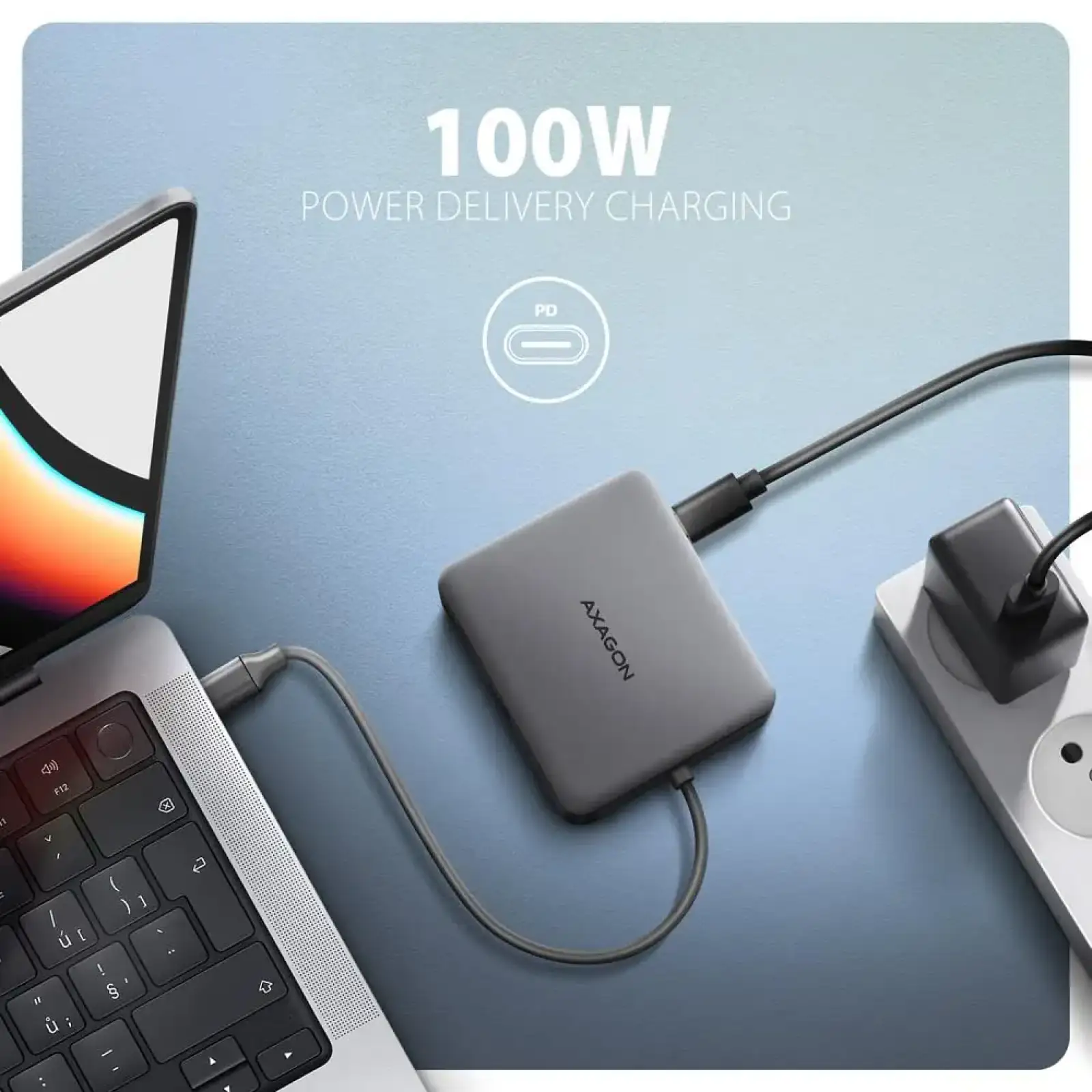 Хаб концентратор AXAGON HMC-5HL USB-C 5Гбіт/с SuperSpeed 5in1 hub, Сірий UA