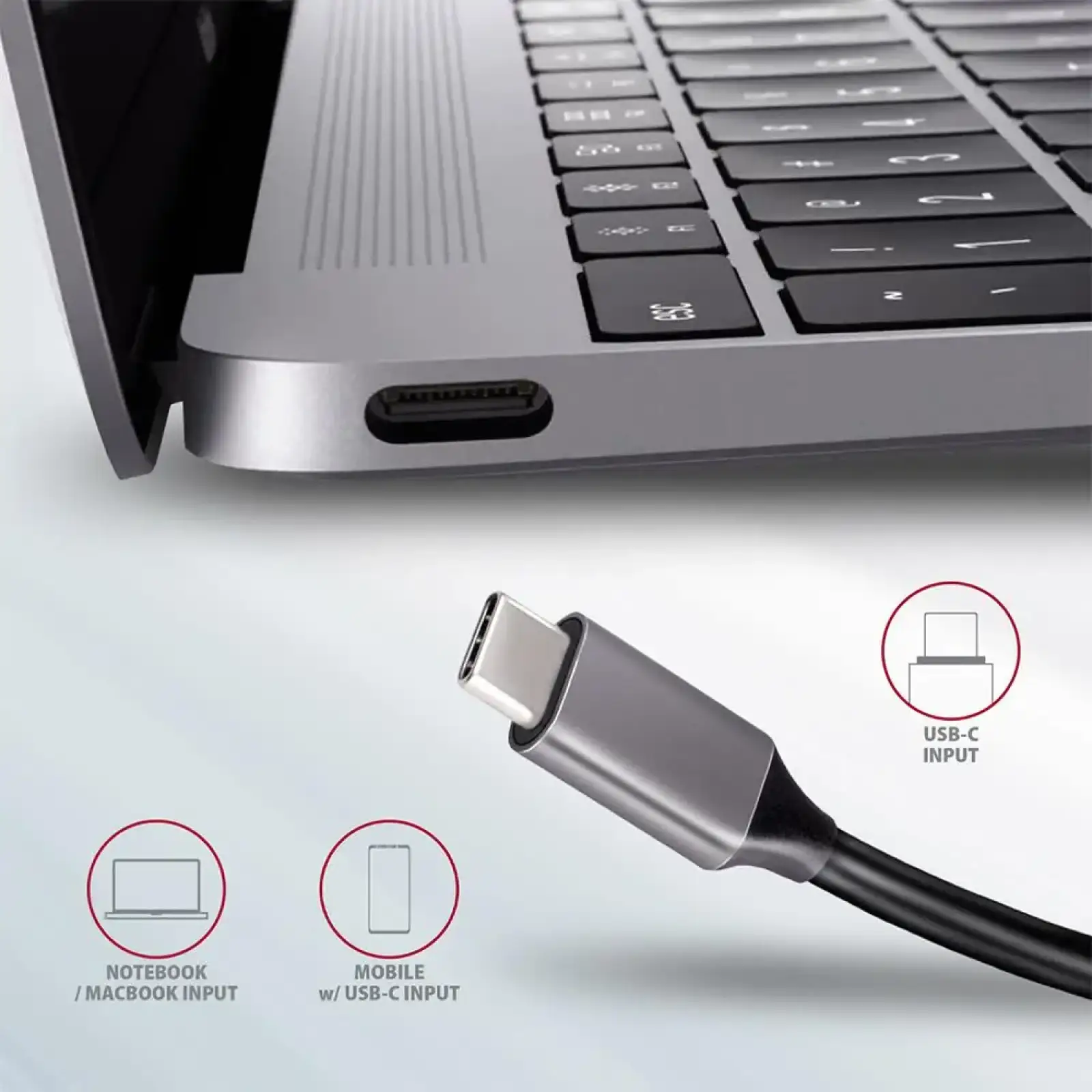 Хаб концентратор AXAGON HMC-5 SuperSpeed USB-C COMBO 5in1 hub, Сірий UA