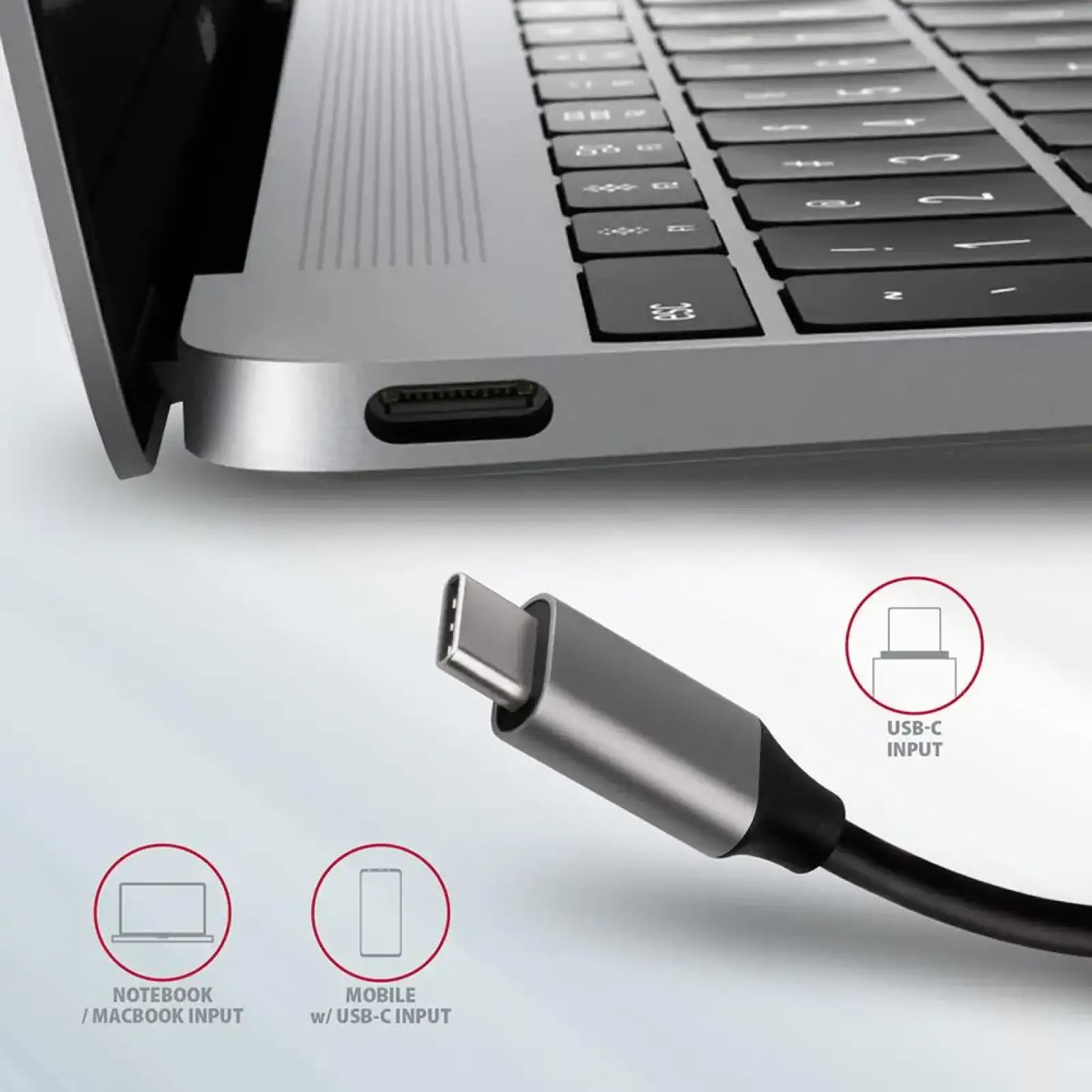 Хаб концентратор AXAGON HMC-7HX2 USB-C 5Гбіт/с DUAL 4K DISPLAY 7in1 hub, Сірий (HMC-6M2) UA