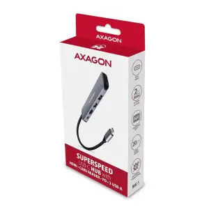 Хаб концентратор AXAGON HMC-5 SuperSpeed USB-C COMBO 5in1 hub, Сірий UA