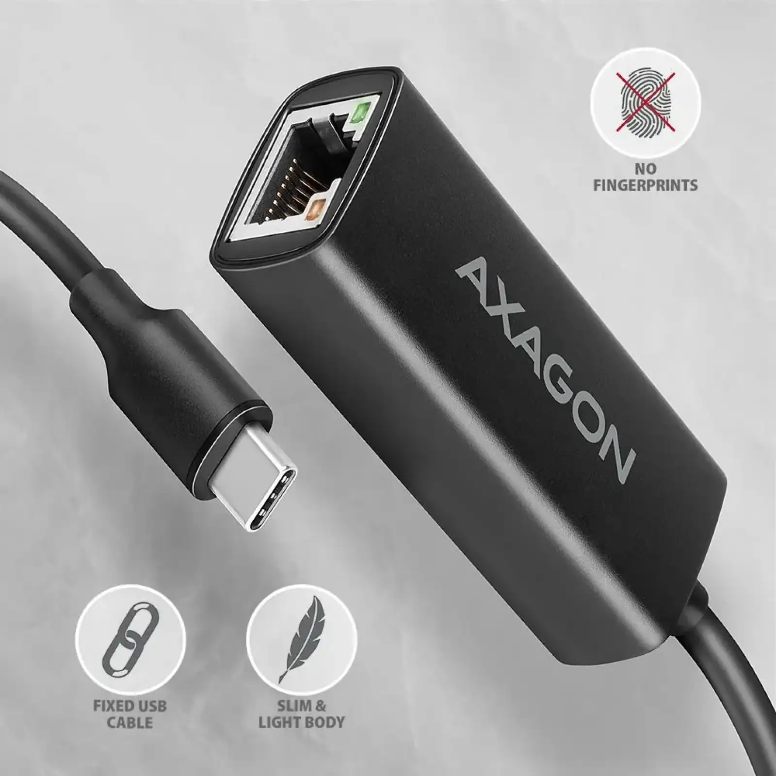 СЗУ AXAGON ADE-ARC USB-C 1 gigabit, чорний UA