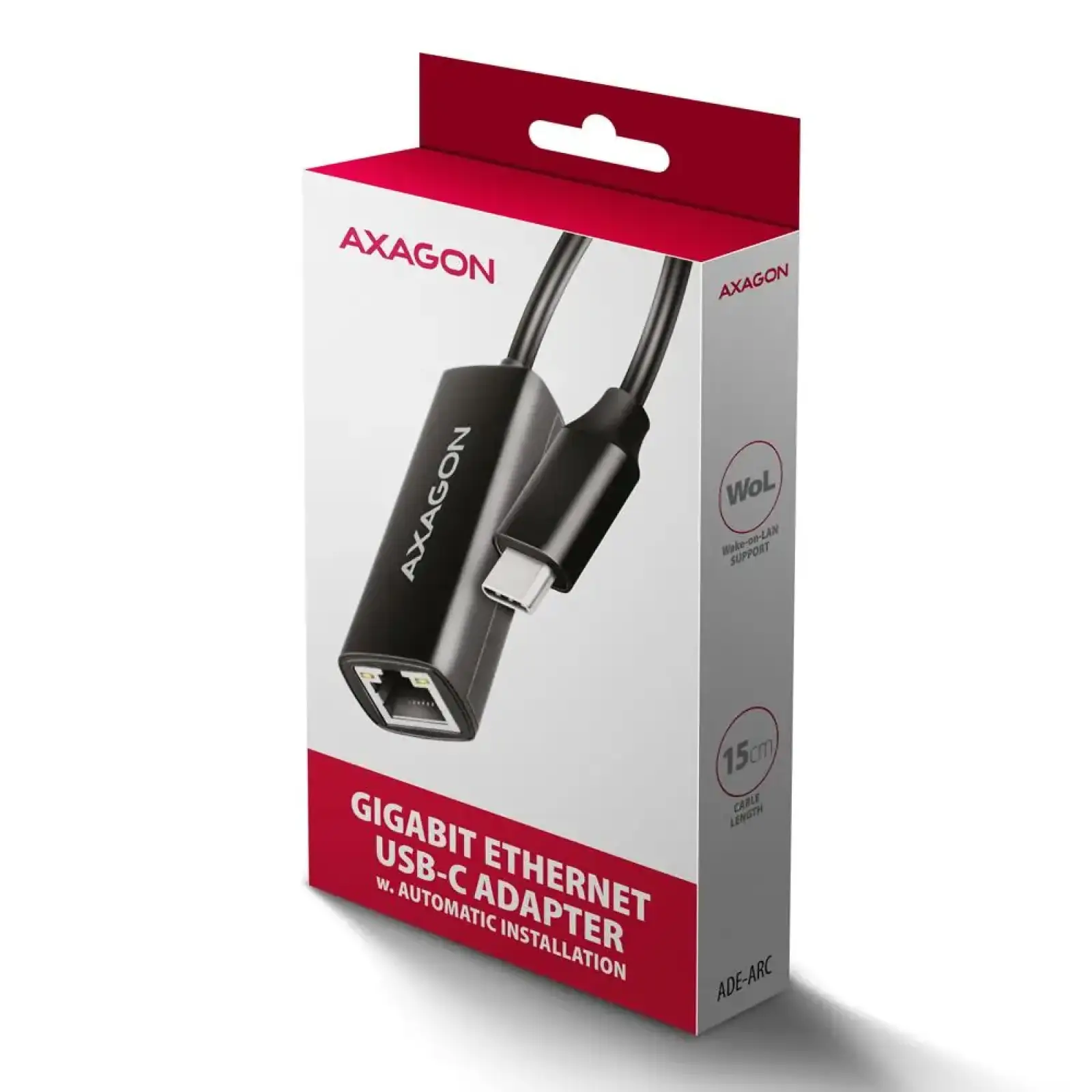СЗУ AXAGON ADE-ARC USB-C 1 gigabit, чорний UA