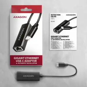 СЗУ AXAGON ADE-ARC USB-C 1 gigabit, чорний UA