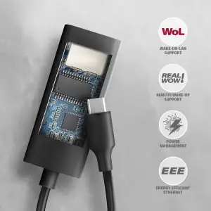 СЗУ AXAGON ADE-ARC USB-C 1 gigabit, чорний UA