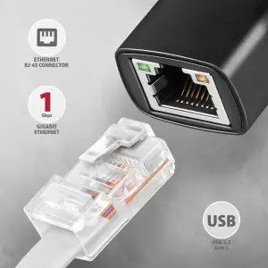 СЗУ AXAGON ADE-ARC USB-C 1 gigabit, чорний UA