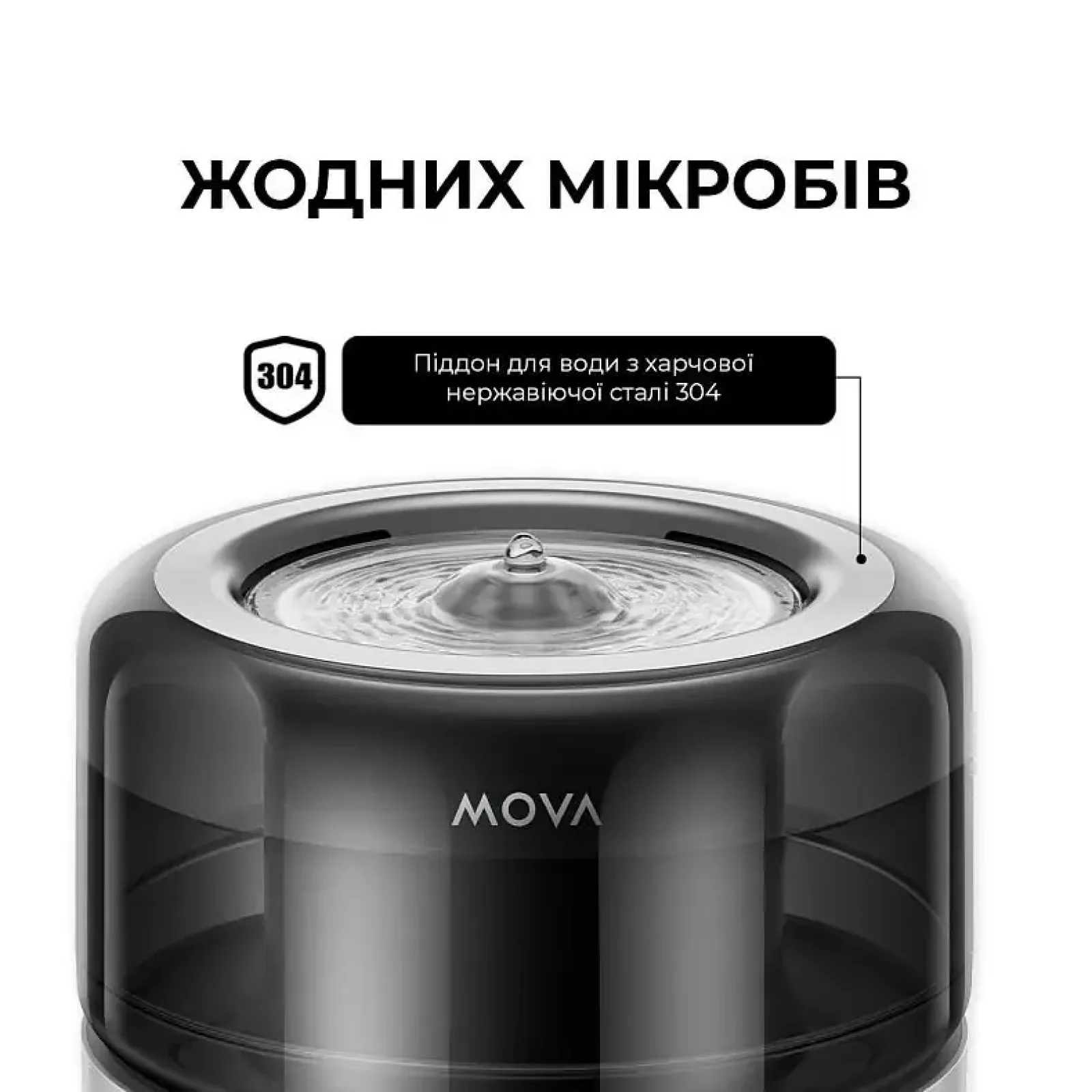 Розумна поїлка-фонтанчик для тварин Mova WF20 Pro (PWB10A) UA