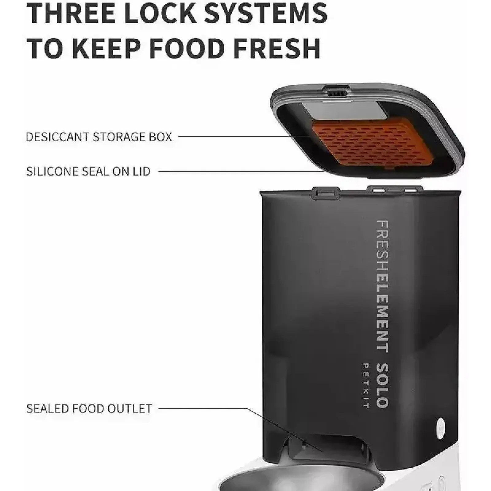 Смарт годівниця PETKIT Fresh Element SOLO (Grey) P570 (P570 GREY) UA