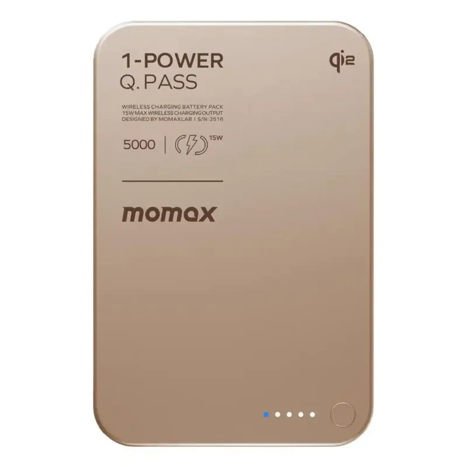 Зовнішній акумулятор WRL 5000MAH SANDSTONE IP129Q2L2 MOMAX UA