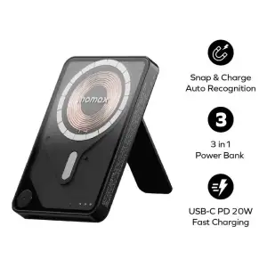 Зовнішній акумулятор WRL 5000MAH BLACK IP131HKD MOMAX UA