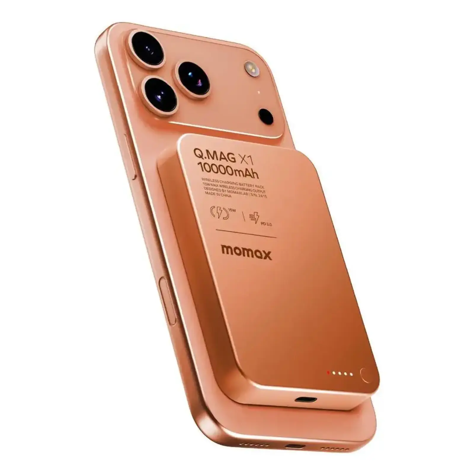 Зовнішній акумулятор WRL 10000MAH Q.MAG X1 ORANGE IP117AM MOMAX UA