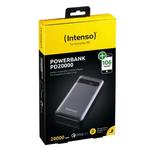Зовнішній акумулятор USB 20000MAH QC3.0 ANTHRACITE PD20000 INTENSO (7332354) UA
