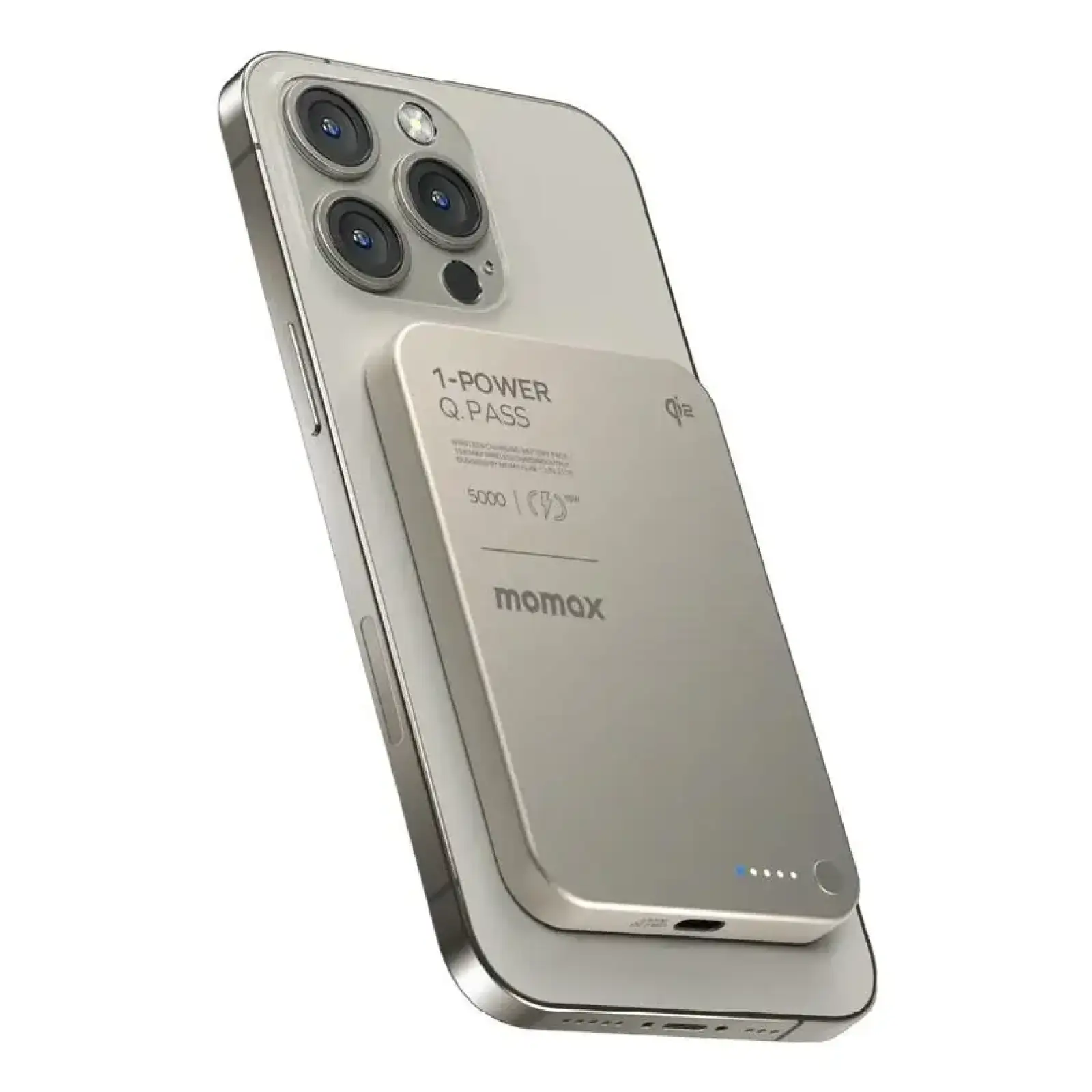 Зовнішній акумулятор WRL 5000MAH TITANIUM IP129Q2L MOMAX UA