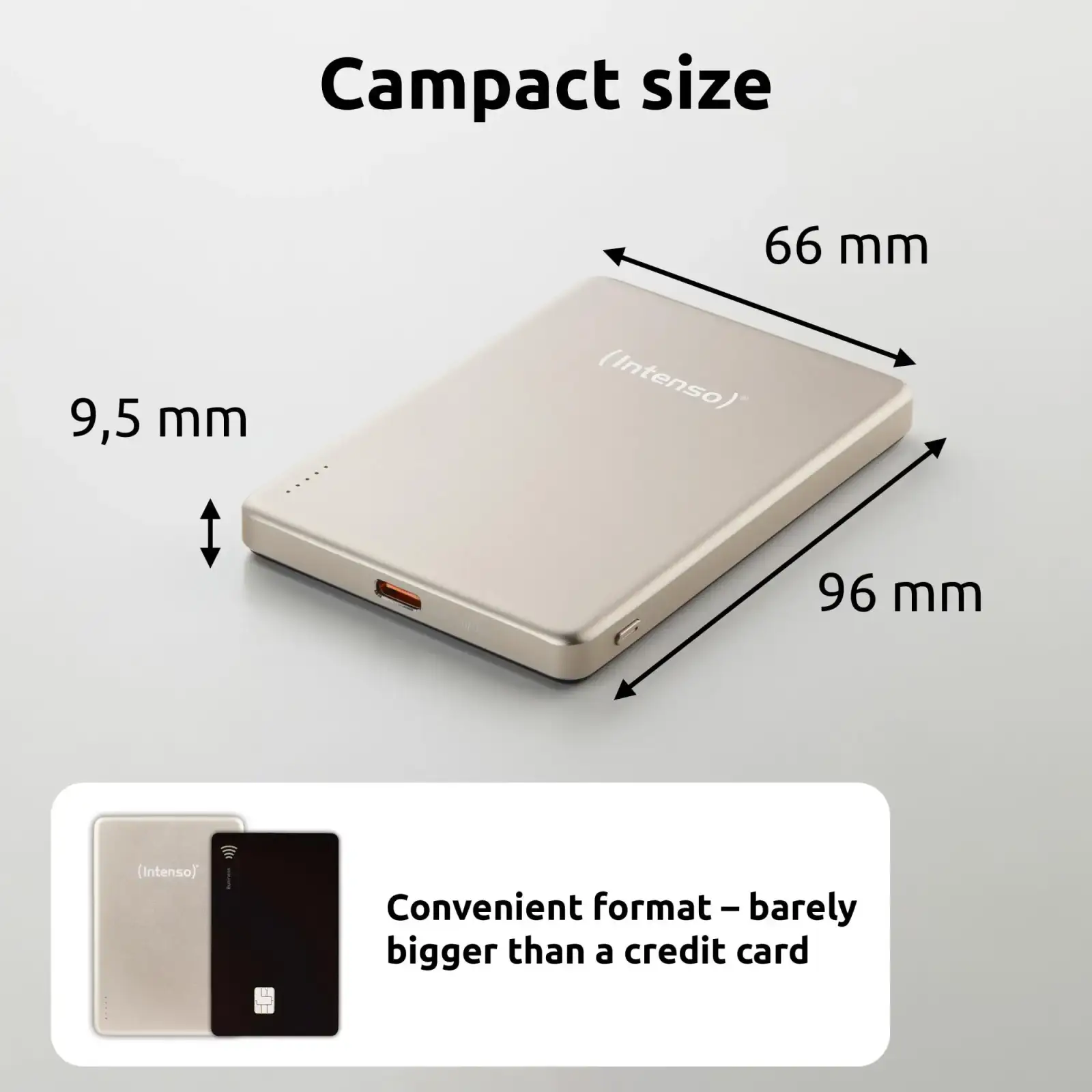 Зовнішній акумулятор USB 5000MAH MAG CHAMPAGNE MW5000 7344021 INTENSO UA