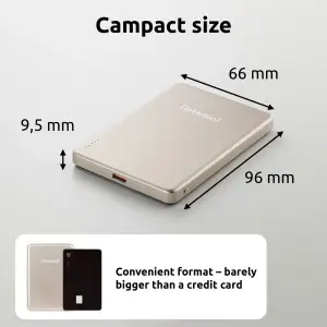 Зовнішній акумулятор USB 5000MAH MAG CHAMPAGNE MW5000 7344021 INTENSO UA